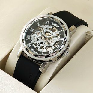 Чоловічий годинник Winner Black R-Series, 2 ремінці 842 фото