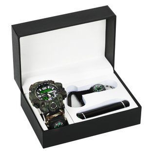 Чоловічий годинник Besta Box Military Light подарунковий набір, з компасом 492 фото