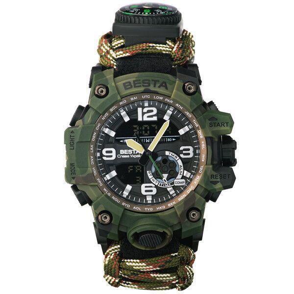 Чоловічий годинник Besta Box Military Light подарунковий набір, з компасом 492 фото