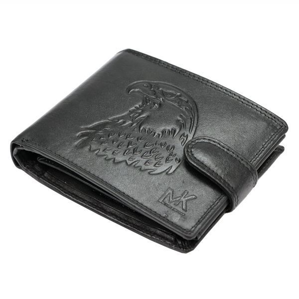 Чоловічий шкіряний гаманець Money Kepper TCC 5600B-5 RFID Чорний - 4463 фото