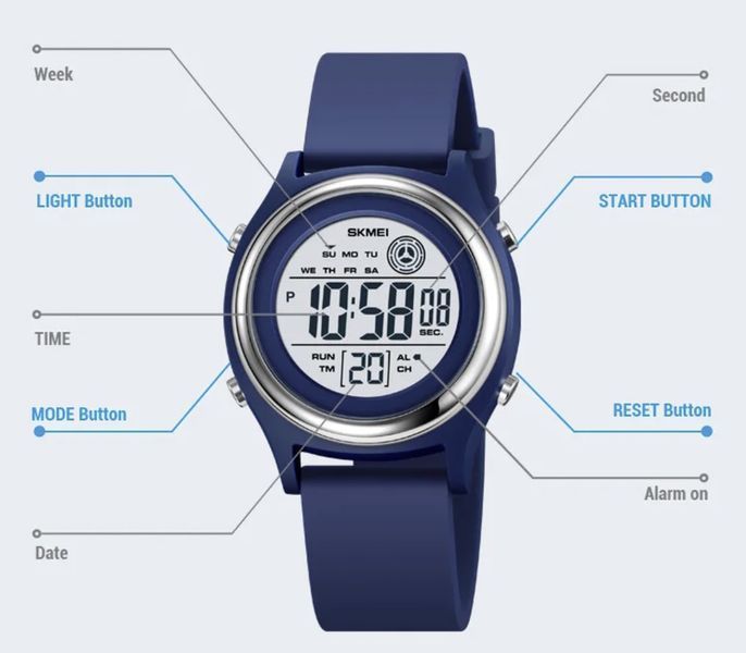 Дитячий годинник Skmei Game Blue 342 фото
