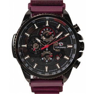 Чоловічий годинник Forsining Finance Wine Red, 2 ремінці 793 фото