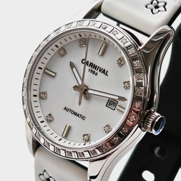 Жіночий годинник Carnival Luiza White Flower, 2 ремінці 843 фото