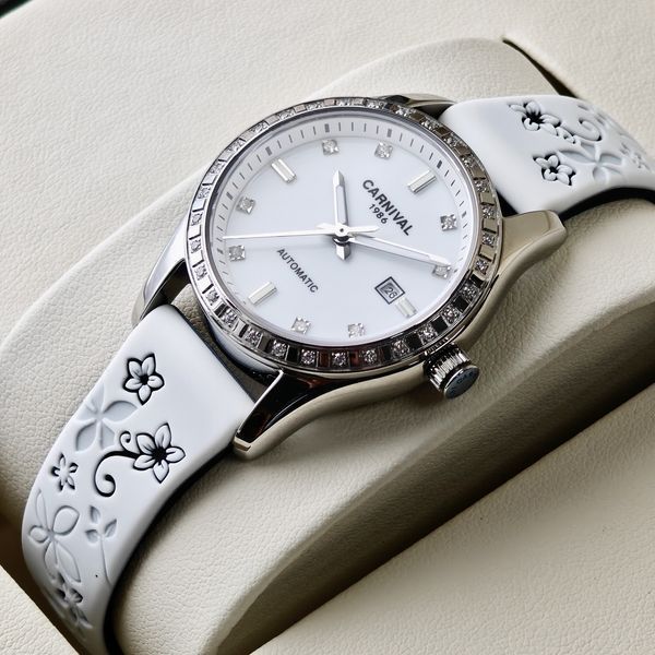 Жіночий годинник Carnival Luiza White Flower, 2 ремінці 843 фото