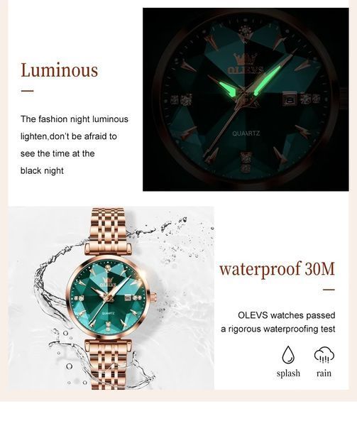 Жіночий годинник Olevs Diamond 394 фото